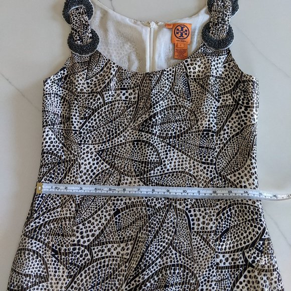 TORY BURCH • Stunning Metallic Silk Leaves Dress 🌱 - Picture 6 of 11